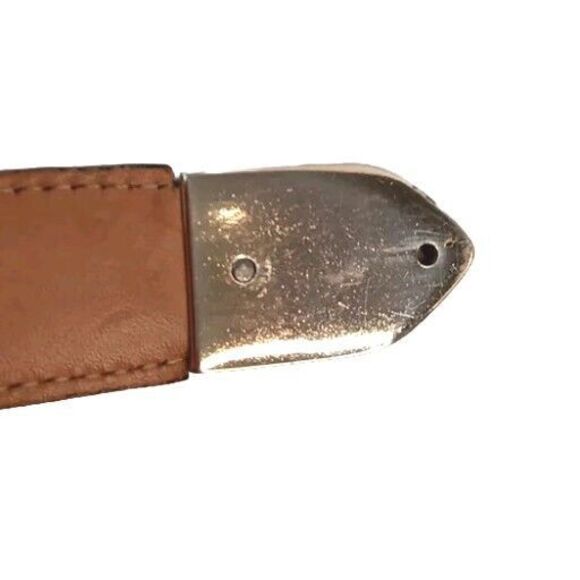 Onyx by Brighton Black Croc Embossed Leather Men’s Belt Silver Buckle Size 48 - Picture 9 of 16